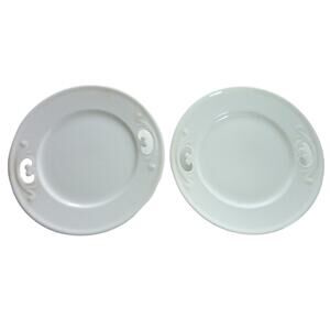 Vintage Antique White Handled Plates Plate Dish Tray